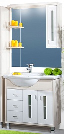 Бриклаер Мебель для ванной Бали 90 LR светлая лиственница – фотография-1