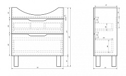 Dreja Мебель для ванны Laguna Plus 75 напольная – фотография-4
