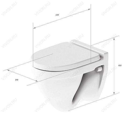 Sanita Унитаз подвесной "Attica luxe" без микролифта – фотография-6