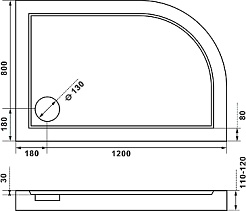 Good Door Поддон для душа Калипсо 120x80 R – фотография-3