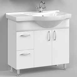 Водолей Мебель для ванной Колумбия 90 L белая – фотография-2