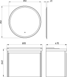 ASB-Mebel Мебель для ванной Бьянка 80 подвесная белая – фотография-10