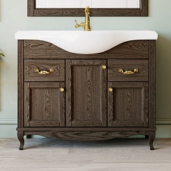 ValenHouse Тумба с раковиной Эллина 105 кальяри, фурнитура золото – фотография-1