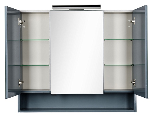 Aquanet Мебель для ванной "Виго 100" сине-серая – фотография-12