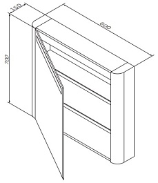 Am.Pm Зеркальный шкаф Bliss L 60 – фотография-2
