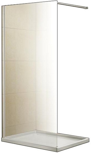 Aquanet Душевая перегородка Cinetic 80 AE12-F-80H190U-CT профиль хром стекло прозрачное – фото-1