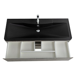 BelBagno Мебель для ванной Albano 120 подвесная Pino Scania с раковиной BB1200/455-LV-ART-ALR-NERO – фотография-7