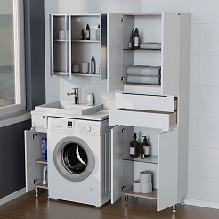 СанТа Тумба с раковиной под стиральную машину Лондон 80 L белая – фотография-9