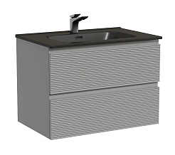 Sancos Тумба с раковиной Folk 70 ergraut soft раковина Element 71 CN7007MB – фотография-1