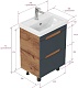 Onika Тумба с раковиной Айленд 50 графит/дуб крафт – фотография-25