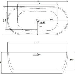 ABBER Акриловая ванна AB9219E 176x80 – фотография-5