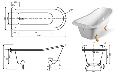 Эстет Ванна Царская 170 см – фотография-6