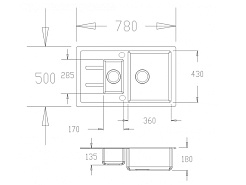 Zorg Кухонная мойка "GraniT" GZR-78-2-50 AMELIA песочный – фотография-2