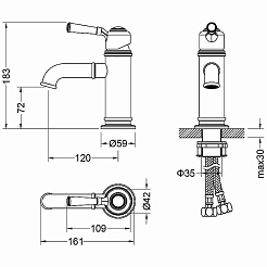 Aquatek Смеситель для раковины Классик AQ1510PG полированное золото – фотография-5