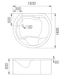 Gemy Акриловая ванна G9063 K – фотография-4
