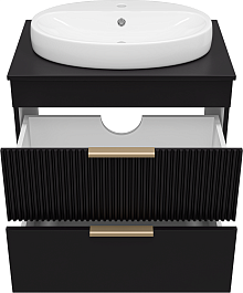 Brevita Тумба под раковину Enfida 70 черная – фотография-3
