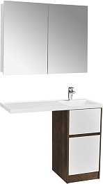 Акватон Мебель для ванной Лондри 40 R дуб кантри/белая – фотография-1