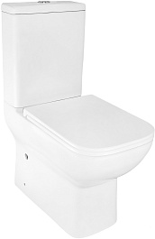 Azario Унитаз-компакт Varo AZ-2171-1 безободковый с бачком с сиденьем микролифт белый – фотография-1