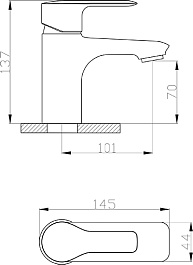 Rossinka Смеситель "V35-11" для раковины – фотография-2