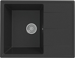 Teymi Мойка кухонная Hanna Smart 62 кварцевая черная матовая – фотография-1