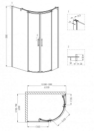 Grossman  Душевой уголок Galaxy GR-4110R – фотография-3