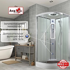 Avacan Душевая кабина 80/80 EM2080LEDT прозрачная – фотография-3
