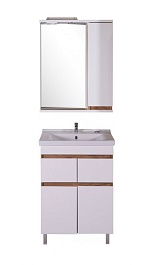 ASB-Mebel Тумба с раковиной Марко 60-2.2 белый/дуб золотой – фотография-3