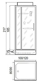 River Душевая кабина TANA 120/90 – фотография-3