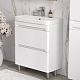 Equil Тумба под раковину Nice 60 2 ящика напольная белая – картинка-12