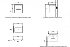 BelBagno Тумба с раковиной TORINO 600 Bianco Lucido – фотография-2