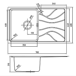 Iddis Мойка из нержавеющей стали Reeva REE78SLi77 шелк – фотография-2