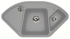Florentina Мойка гранитная Капри угловая грей – фотография-1