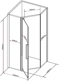 Black&White Душевой уголок Stellar Wind S815 BC 100x100 – фотография-4