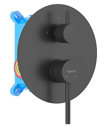 Aquatek Смеситель для душа и ванны Европа AQ1346MB матовый чёрный – фотография-1