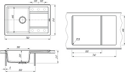 Florentina Мойка кухонная Липси 760 брауни – фотография-4