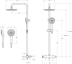 Cezares Душевая система RELAX-CD-NOP черный матовый – фотография-10