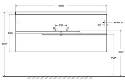 Cezares Тумба с раковиной Duet 120 подвесная CZR-8073-120 bianco lucido – фотография-10