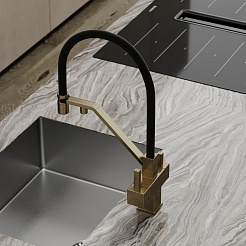 Sancos Смеситель для кухни Loro SC4007BG брашированное золото PVD покрытие – фотография-2
