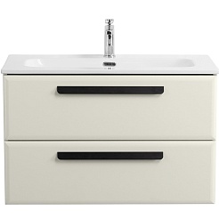 BelBagno Мебель для ванной Eco Cer-N 80 CZR-8073-80 брашированная альпака ручки матовые чёрные – фотография-3