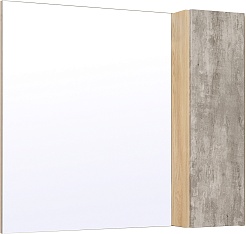 Runo Зеркальный шкаф Мальта 85 дуб/серый – фотография-1