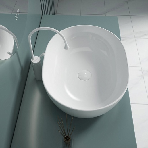 Esbano Раковина накладная Coral-N 48.5 белая – фотография-6