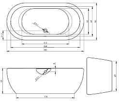 Riho Акриловая ванна DUA FS 180x86 с цветной панелью – фотография-4
