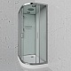 Frank Душевая кабина F412L M Brilliant с крышей профиль хром стекло матовое – фотография-4
