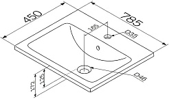 Am.Pm Мебельная раковина X-Joy 80 белая глянцевая – фотография-3