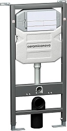 Ceramicanova Подвесной унитаз Play Rimless с шумоизоляционной панелью CN1000 с системой инсталляции Envision кнопка Flat белая – фотография-4