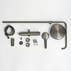 Lemark Душевая система Bronx LM3770GM с термостатом графит – фотография-6