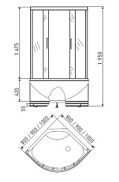 Erlit Душевой уголок ER 0508T-C4 – фотография-2