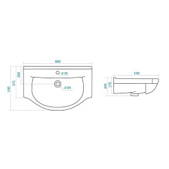 Misty Тумба с раковиной Эльбрус 80 – фотография-2