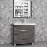 СанТа Мебель для ванной Венера 80 с зеркалом дуб шале графит