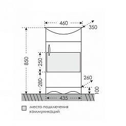 СанТа Мебель для ванной Верона 45 напольная – фотография-2